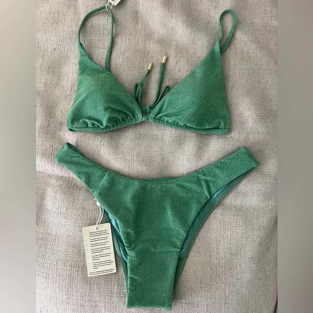 Green Metallic Bikini